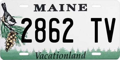 ME license plate 2862TV