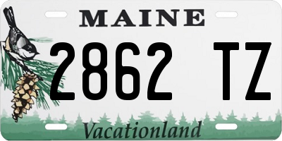 ME license plate 2862TZ