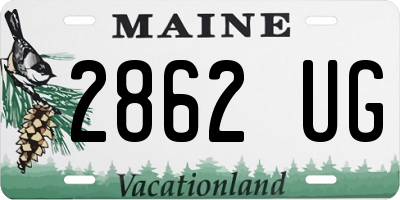 ME license plate 2862UG