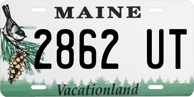 ME license plate 2862UT