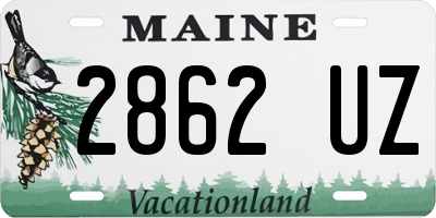 ME license plate 2862UZ