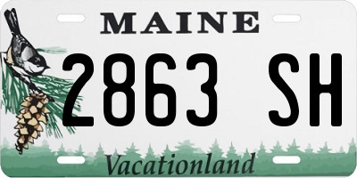 ME license plate 2863SH