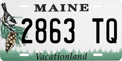ME license plate 2863TQ
