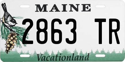 ME license plate 2863TR