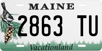 ME license plate 2863TU