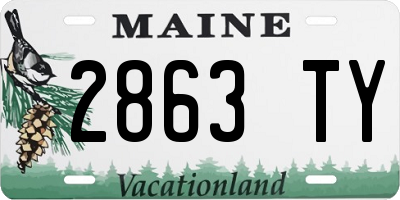 ME license plate 2863TY