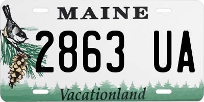 ME license plate 2863UA