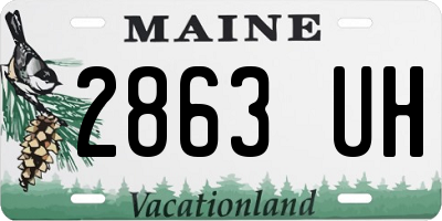 ME license plate 2863UH