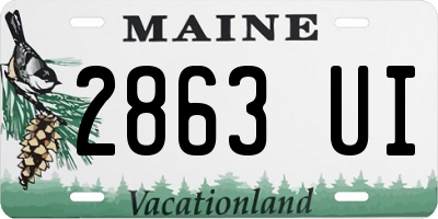 ME license plate 2863UI