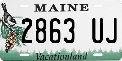 ME license plate 2863UJ