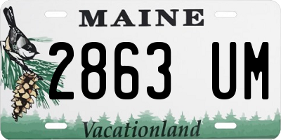 ME license plate 2863UM