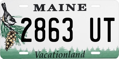 ME license plate 2863UT