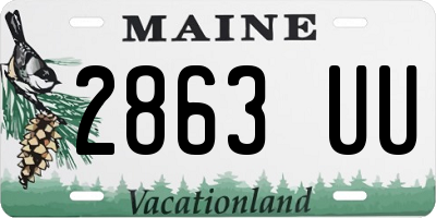 ME license plate 2863UU