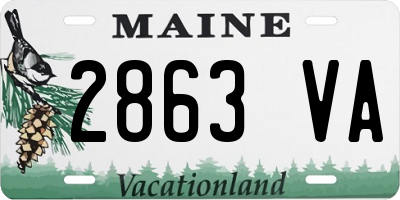 ME license plate 2863VA