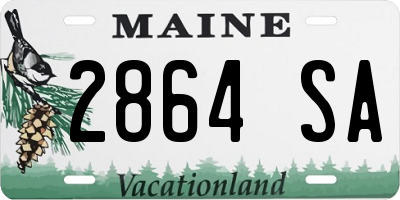 ME license plate 2864SA