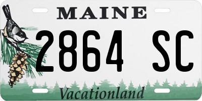 ME license plate 2864SC