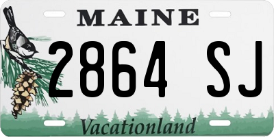 ME license plate 2864SJ