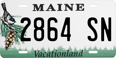 ME license plate 2864SN