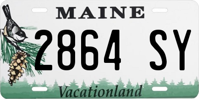 ME license plate 2864SY