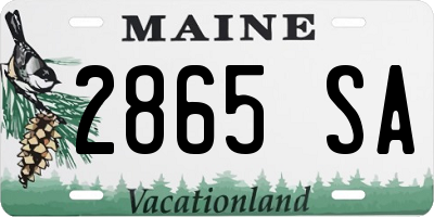 ME license plate 2865SA