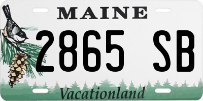 ME license plate 2865SB