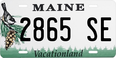 ME license plate 2865SE