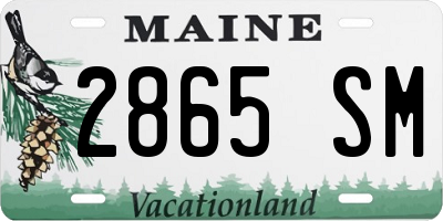 ME license plate 2865SM