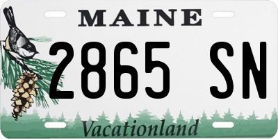 ME license plate 2865SN