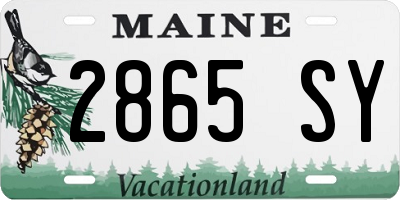 ME license plate 2865SY