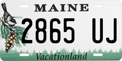 ME license plate 2865UJ