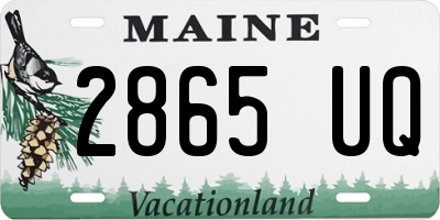 ME license plate 2865UQ