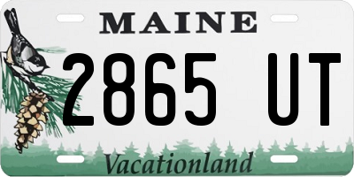 ME license plate 2865UT