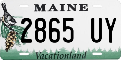 ME license plate 2865UY