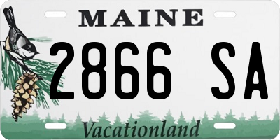 ME license plate 2866SA