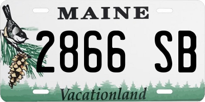 ME license plate 2866SB