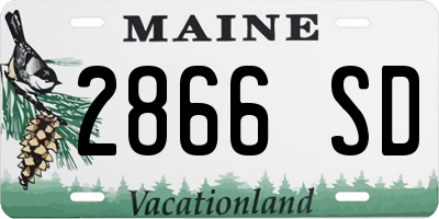 ME license plate 2866SD