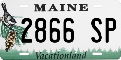 ME license plate 2866SP