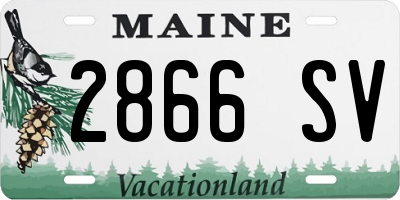 ME license plate 2866SV