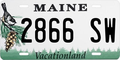 ME license plate 2866SW