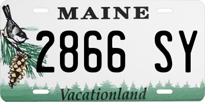 ME license plate 2866SY