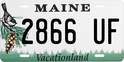 ME license plate 2866UF