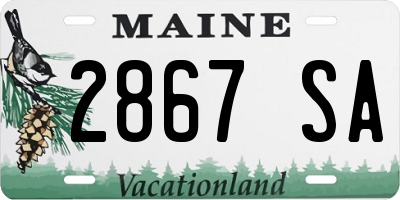 ME license plate 2867SA