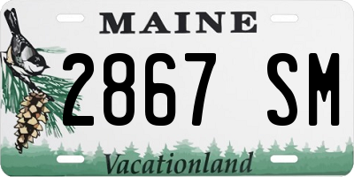 ME license plate 2867SM