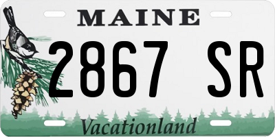ME license plate 2867SR