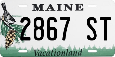 ME license plate 2867ST