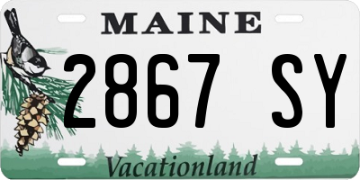 ME license plate 2867SY