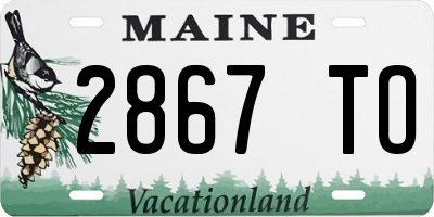 ME license plate 2867TO