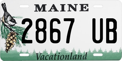 ME license plate 2867UB