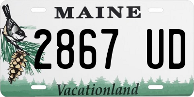 ME license plate 2867UD