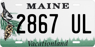ME license plate 2867UL
